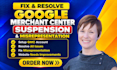 fix google merchant center suspension and misrepresentation issues