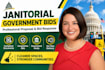 prepare cleaning contract proposal and government bid response