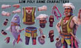 create custom retro ps1 psx n64 low poly 3d model low poly style game characters