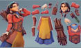 create retro ps1 psx n64 low poly 3d game characters low poly game props assets