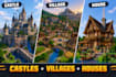 build a custom minecraft castle, house, village, or medieval
