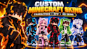 create a custom minecraft skin and blockbench 3d model