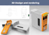 create 3d model and render