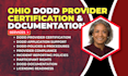 do ohio dodd provider certification, policy and procedure, service plan, mui UI