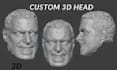 sculpt custom 3d head miniature action figure stl head model for 3d printing