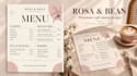 design an elegant restaurant menu or cafe menu
