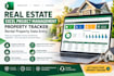 real estate excel project management property tracker rental property data entry