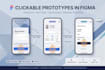 create clickable figma prototype and wireframes for app or website
