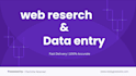do data entry anad web reserch
