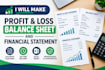 make profit and loss, balance sheeet, and financial statement