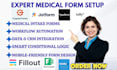 create online forms and surveys for medical with integration automation workflow
