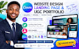 canva website design, landing page, canva website ugc portfolio