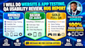 do website testing app testing user testing qa usability review bug report