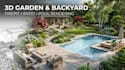 create 3d garden design firepit backyard visualization patio and pool rendering