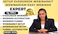 setup evergreen webinar funnel automation in webinarjam, webinarkit easy webinar