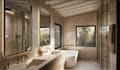 design bathroom with floor plans, vanity cabinetry elevations, sections