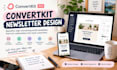 setup convertkit newsletter, email template and email sequence
