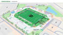 design a vector stadium map and sports complex wayfinding illustration