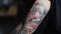 tattoo illustration anime style in lines