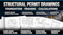 structural permit drawings foundation framing and calculations