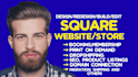 build square redesign square website design square booking membership, printful