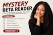 be your mystery beta reader for novels and manuscripts