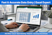 be your expert virtual assistant for ms office, and data entry tasks