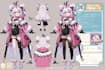 design chibi png tuber model in cute style vtuber for streaming