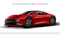 create custom car design, sketch and automotive illustration