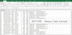 do excel data cleaning, formatting, and CSV file cleanup