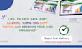 cleaning excel data , formatting and designing excel spreadsheet