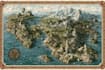 create detailed fantasy map illustration and cartography