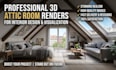 create cozy 3d attic interior visualization