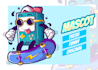 draw cute cartoon character, mascot, sticker