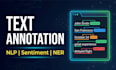 label text data for nlp and sentiment analysis