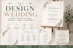 design beautiful wedding and anniversary cards, welcome sign for any ceremony