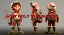 create stylized low poly 3d characters with rigging for games and animation