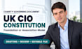 prepare your UK charity governing document and cio constitution