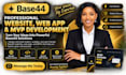design a professional base44 website, base44 web app or base44 mvp website