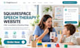design squarespace speech therapy website clinic consultation booking website