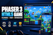 develop html5 game, browser game with phaser, javascript game, webgl game