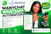 create whatsapp and facebook chatbot in manychat