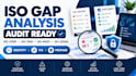 perform an iso gap analysis and audit readiness assessment