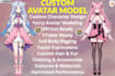 create custom vrchat avatar, vrm, vroid, vtuber and vrc avatar