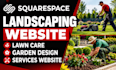 design squarespace landscaping website lawn care garden design service website