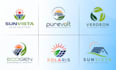 design a modern solar energy and electrical logo