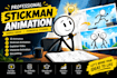 create professional 2d stickman animation explainer videos