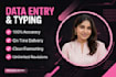 do professional data entry ms excel and typing work