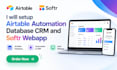 build airtable database softr webapp CRM and automation
