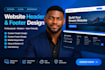 design a modern website header and footer